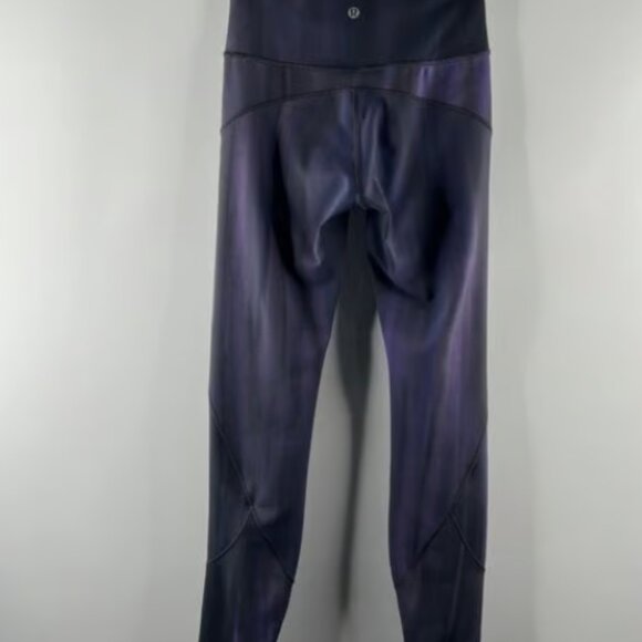 Lululemon In Movement Tight 25 Everlux Sz 4 Spray Dye Lunar Purple Intergalactic - Picture 2 of 8